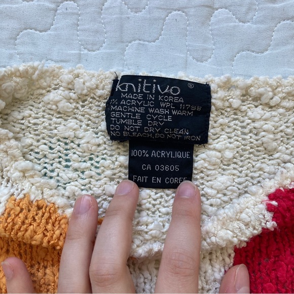 Vintage 80s Funky Paint Swatch Knit Sweater 🎨 - Picture 6 of 6